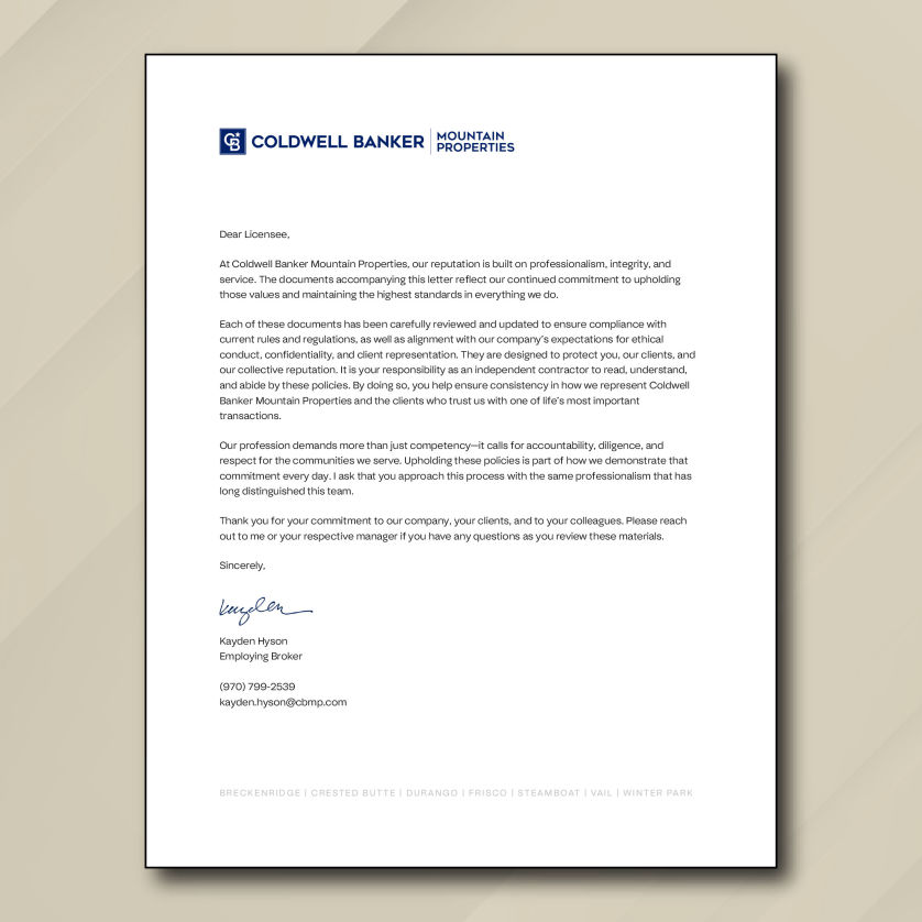 Broker Letter
