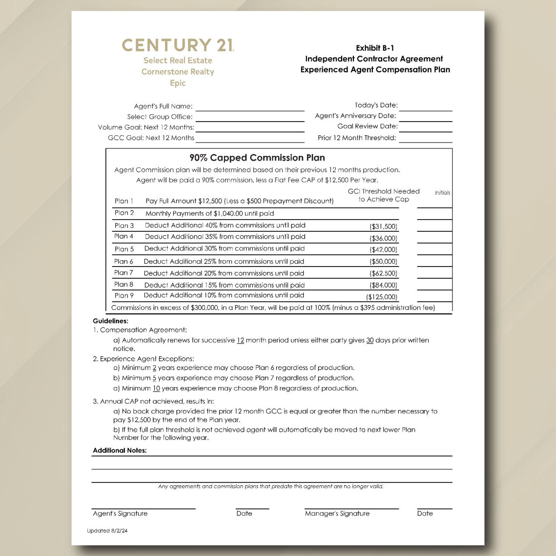 C21 Experienced Agent Plan 3